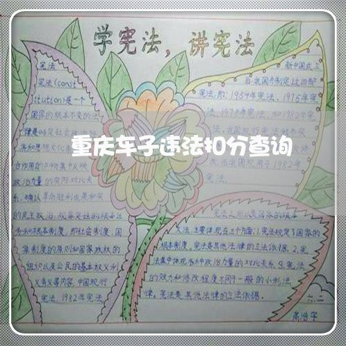 重庆车子违法扣分查询 重庆车子违法扣分查询