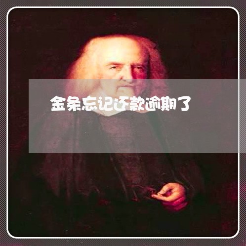 金条忘记还款逾期了 金条忘记还款逾期了