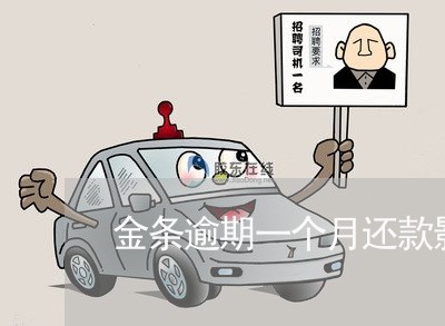 金条逾期一个月还款影响贷款吗