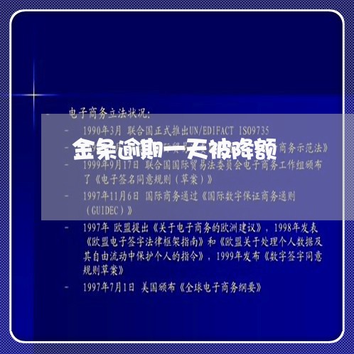 金条逾期一天被降额