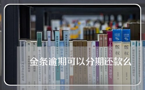 金条逾期可以分期还款么 金条逾期可以分期还款么