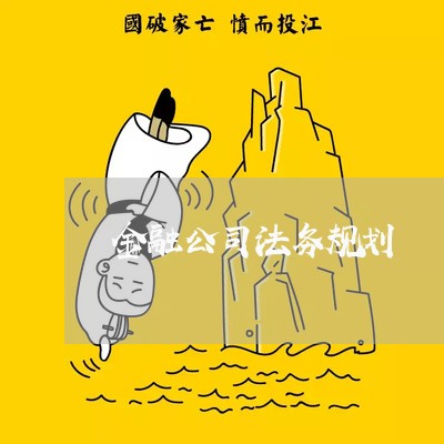 金融公司法务规划 金融公司法务规划