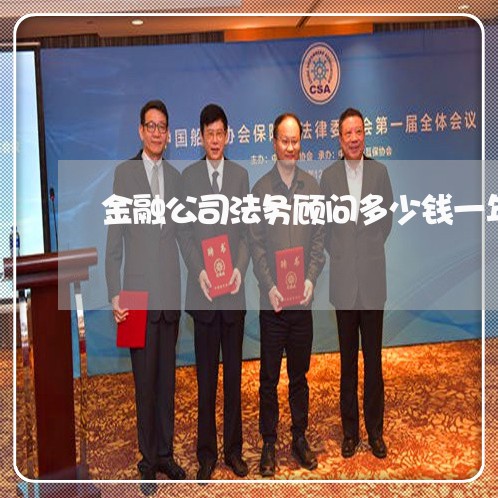 金融公司法务顾问多少钱一年 金融公司法务顾问多少钱一年