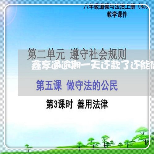 鑫享通逾期一天还款了还能借款吗