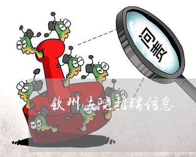 钦州法院招聘信息 钦州法院招聘信息