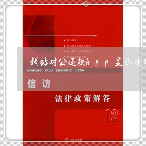 钱站对公还款App显示逾期