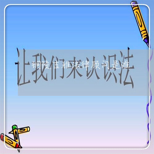 铜陵吉雅法律顾问是谁/2023071560492