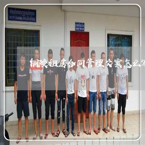 铜陵租房合同管理文案怎么写/2023041267280 铜陵租房合同管理文案怎么写/2023041267280