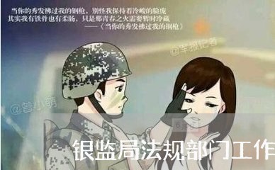 银监局法规部门工作内容