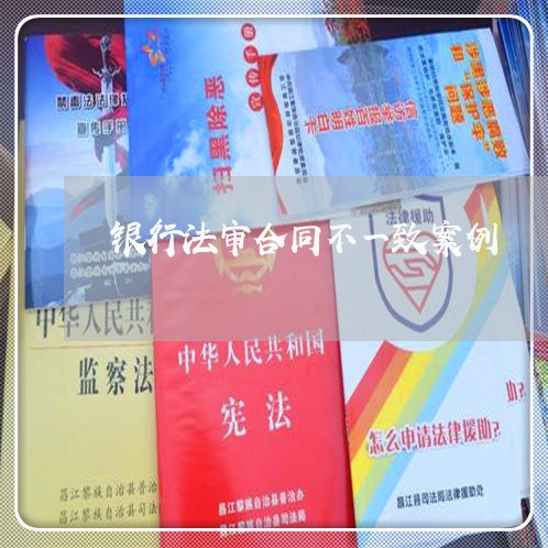 银行法审合同不一致案例/2023040187127