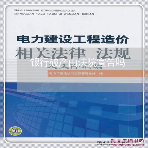 银行破产由法院宣告吗