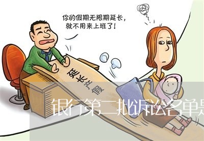 银行第二批诉讼名单是什么意思 银行第二批诉讼名单是什么意思