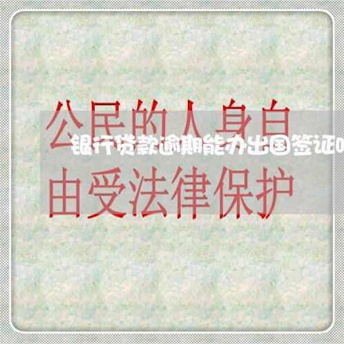 银行贷款逾期能办出国签证吗 银行贷款逾期能办出国签证吗