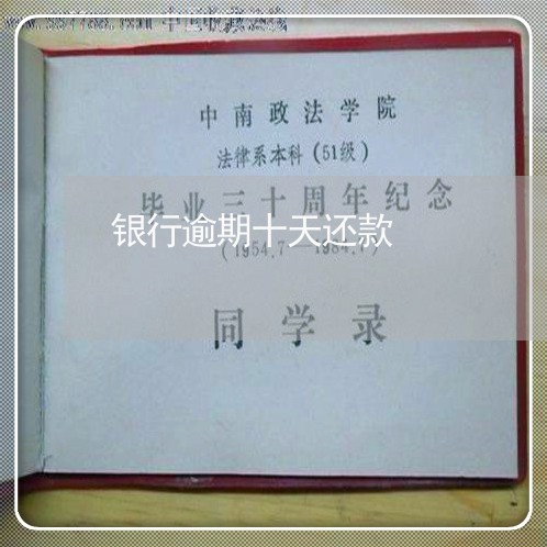 银行逾期十天还款