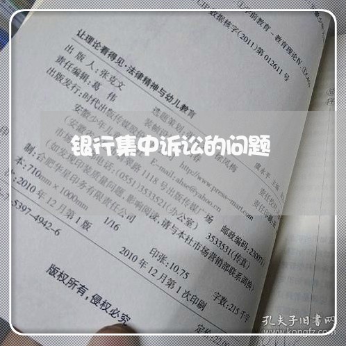 银行集中诉讼的问题 银行集中诉讼的问题