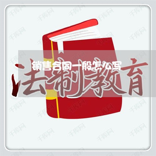 销售合同一般怎么写/2023041450393