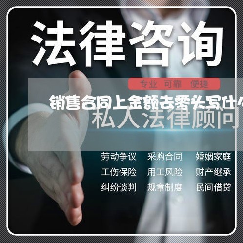 销售合同上金额去零头写什么/2023061559606 销售合同上金额去零头写什么/2023061559606