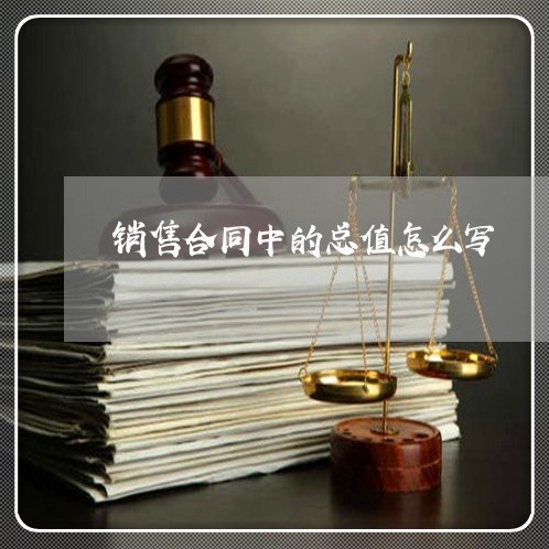 销售合同中的总值怎么写/2023022660580