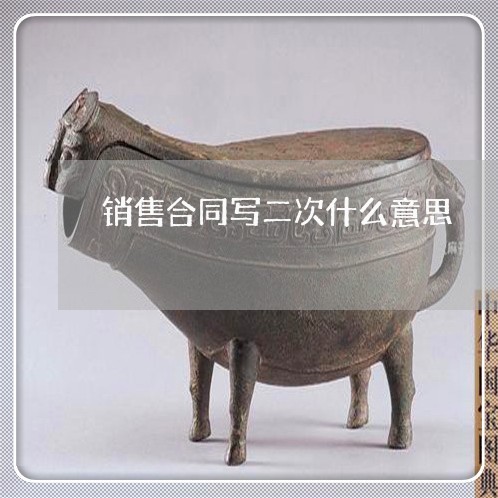 销售合同写二次什么意思/2023060367472