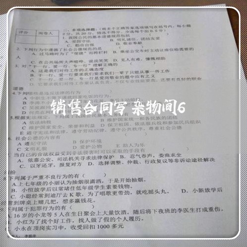 销售合同写杂物间6/2023041120382 销售合同写杂物间6/2023041120382
