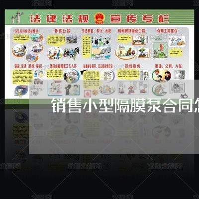 销售小型隔膜泵合同怎么写/2023042263605 销售小型隔膜泵合同怎么写/2023042263605