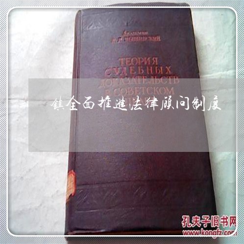 镇全面推进法律顾问制度 镇全面推进法律顾问制度