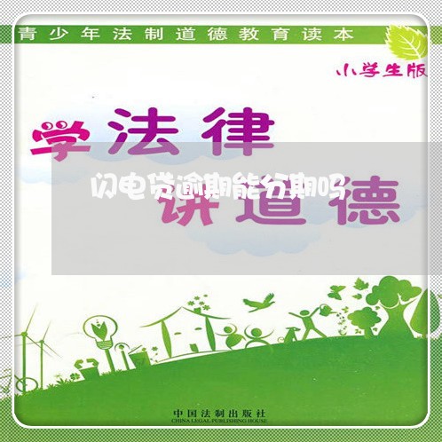 闪电贷逾期能分期吗 闪电贷逾期能分期吗