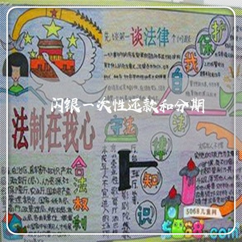 闪银一次性还款和分期 闪银一次性还款和分期
