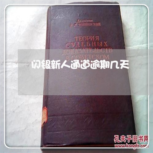闪银新人通道逾期几天 闪银新人通道逾期几天