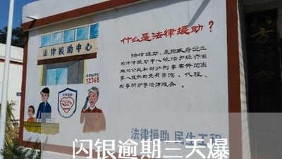 闪银逾期三天爆 闪银逾期三天爆