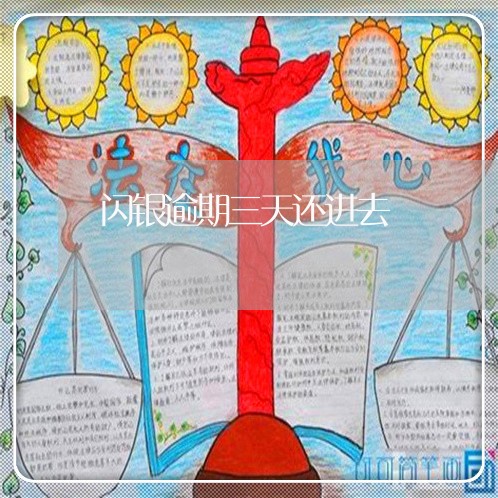 闪银逾期三天还进去