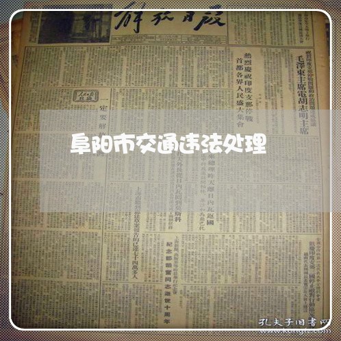 阜阳市交通违法处理