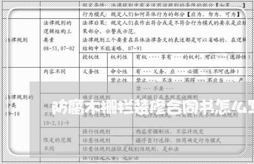 防腐木栅栏装修合同书怎么写/2023060806128