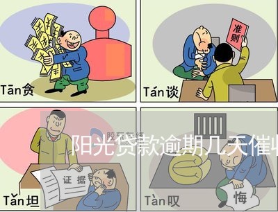 阳光贷款逾期几天催收
