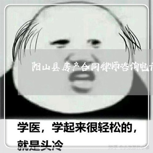 阳山县房产合同律师咨询电话/2023060457361