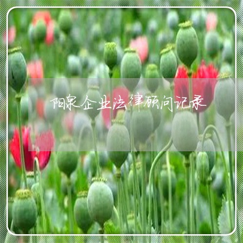 阳泉企业法律顾问记录 阳泉企业法律顾问记录
