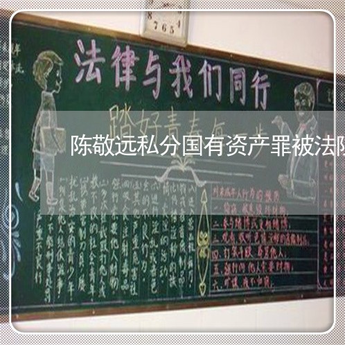 陈敬远私分国有资产罪被法院起诉