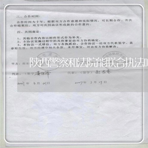 陕西警察和法院能联合执法吗