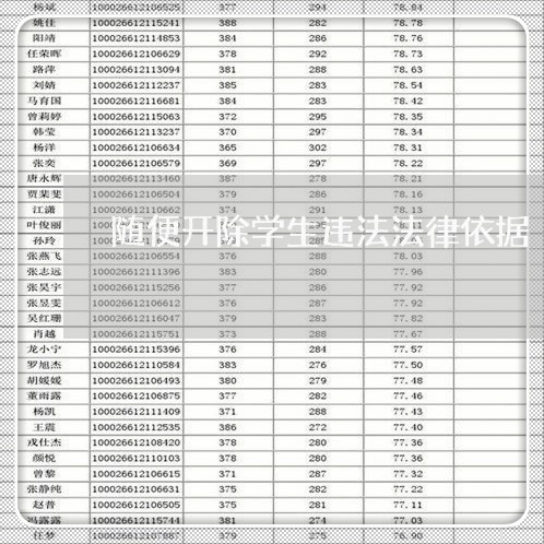 随便开除学生违法法律依据 随便开除学生违法法律依据