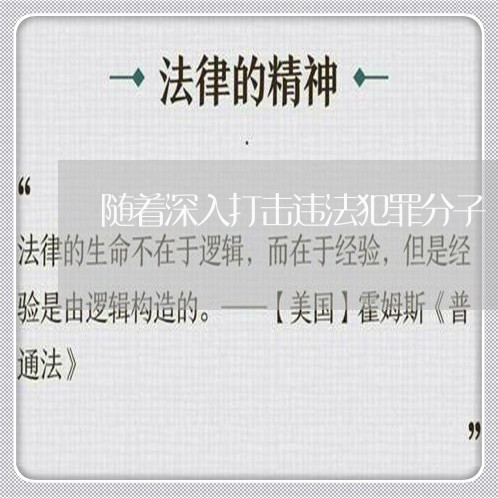 随着深入打击违法犯罪分子