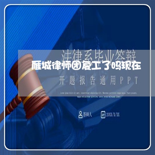 雁城律师团复工了吗现在/2023060182502