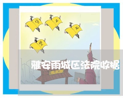 雅安雨城区法院收据