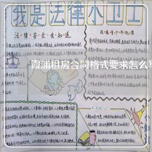 霞浦租房合同格式要求怎么写/2023041715817