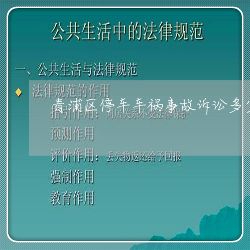 青浦区停车车祸事故诉讼多少钱 青浦区停车车祸事故诉讼多少钱