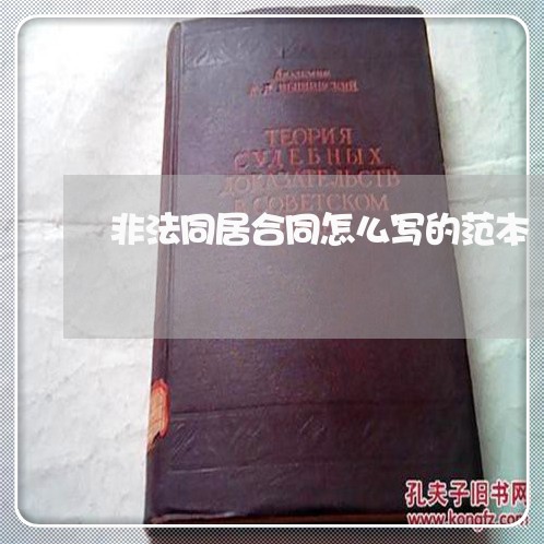 非法同居合同怎么写的范本/2023022777402 非法同居合同怎么写的范本/2023022777402