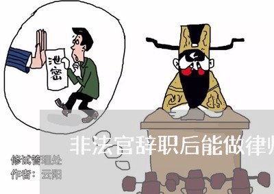 非法官辞职后能做律师吗