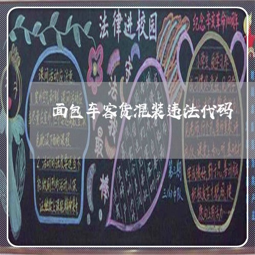 面包车客货混装违法代码