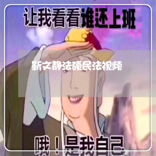 靳文静法硕民法视频