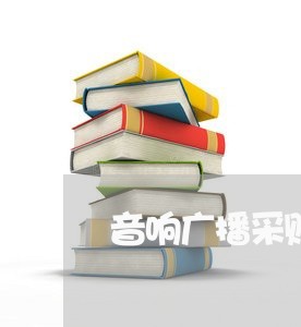 音响广播采购合同书怎么写/2023041474846