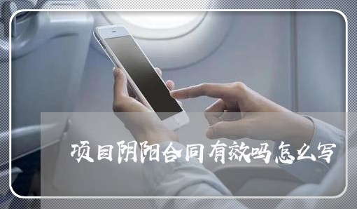 项目阴阳合同有效吗怎么写/2023042259561